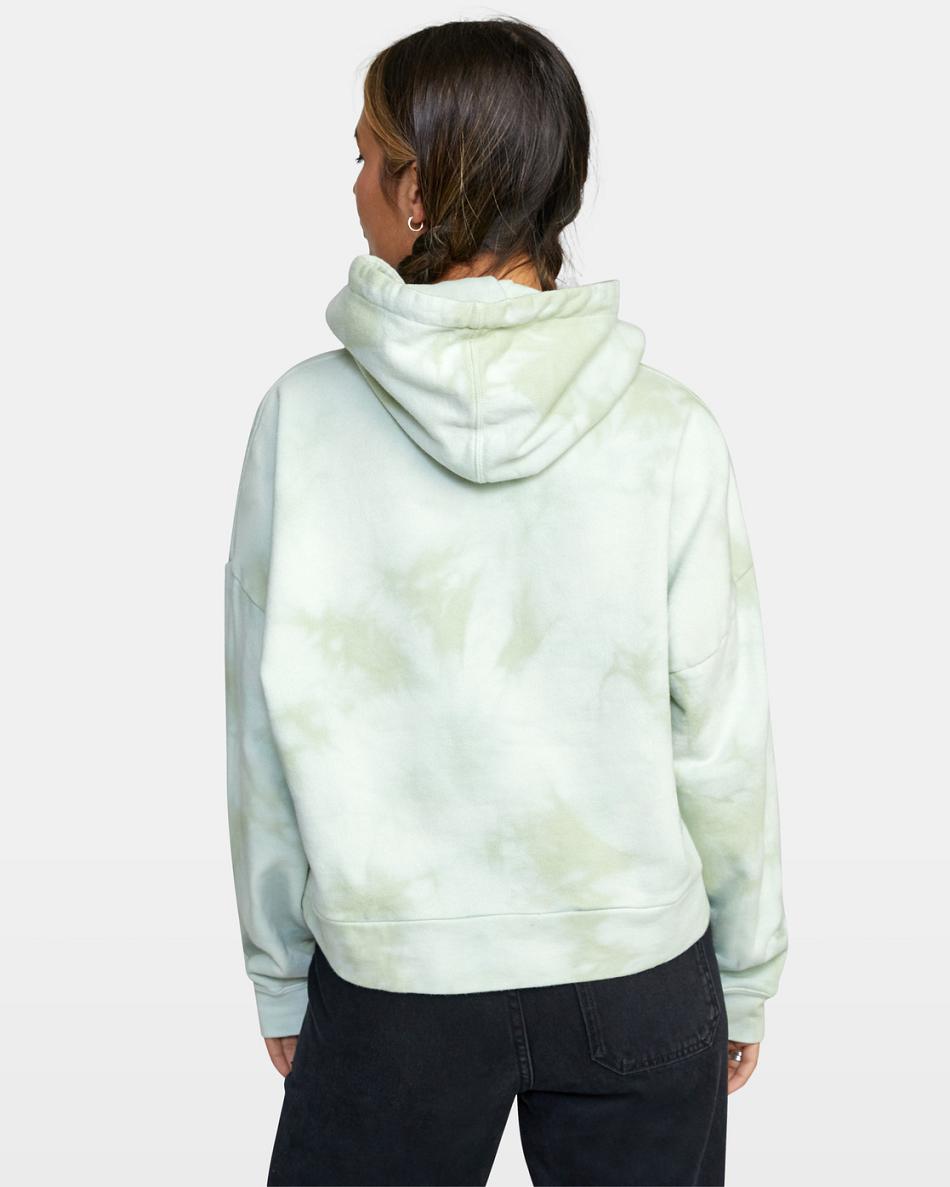 Sudadera Con Capucha Rvca In The Air Venice Tie-Dye Mujer Verde Claro | COICD71755