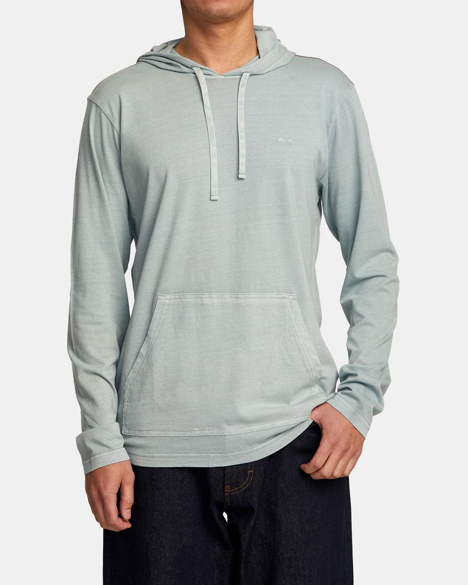 Sudadera Con Capucha Rvca Ptc Pigment Encapuchado Long Sleeve Hombre Iron | YCOVQ36557