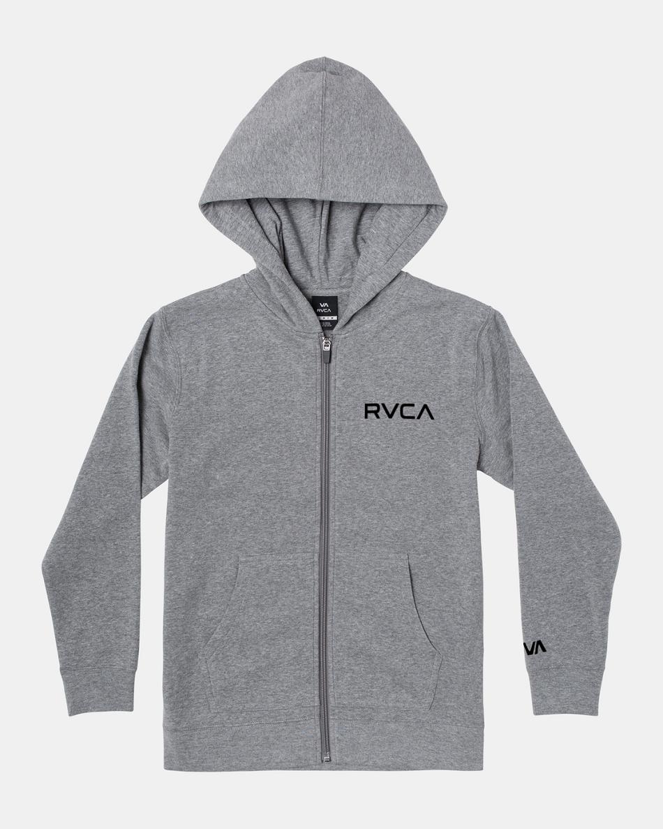 Sudadera Con Capucha Rvca Ripper II Zip-Up Niño Gris | COJVR50537