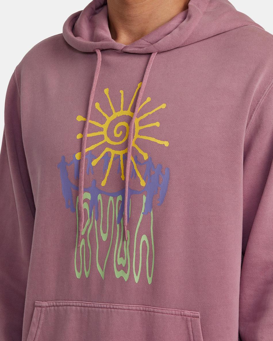 Sudadera Con Capucha Rvca Sun Worship Hombre Lavanda | COJVR68948