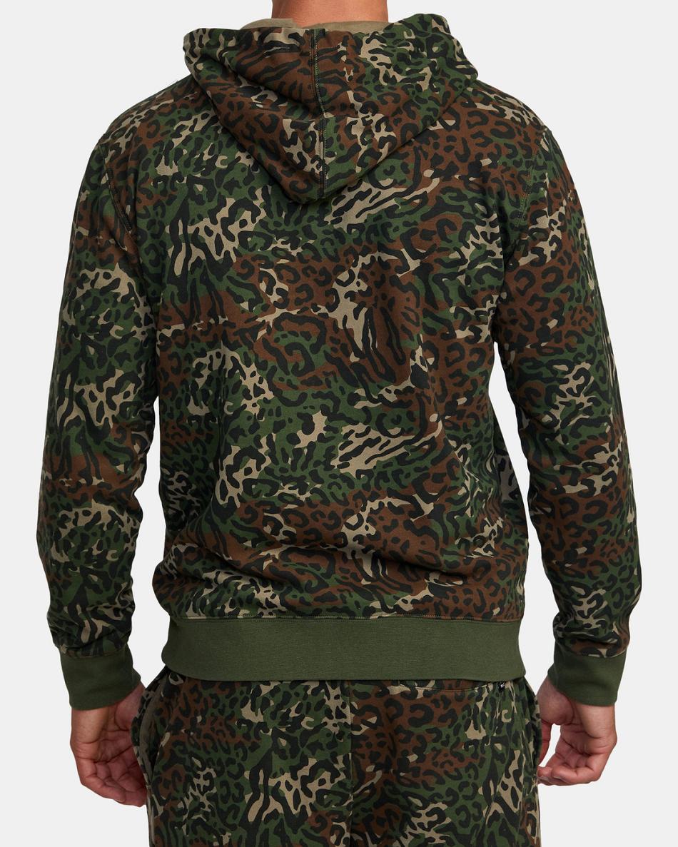 Sudadera Con Capucha Rvca Swift Icon Zip-Up Hombre Camuflaje | COIIZ35199