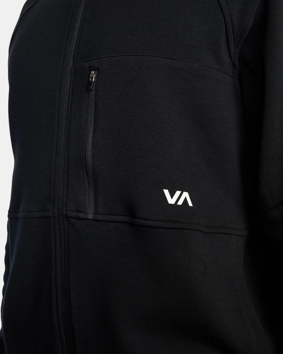 Sudadera Con Capucha Rvca Tech Zip-Up Fleece II Hombre Negras | COQAV73778