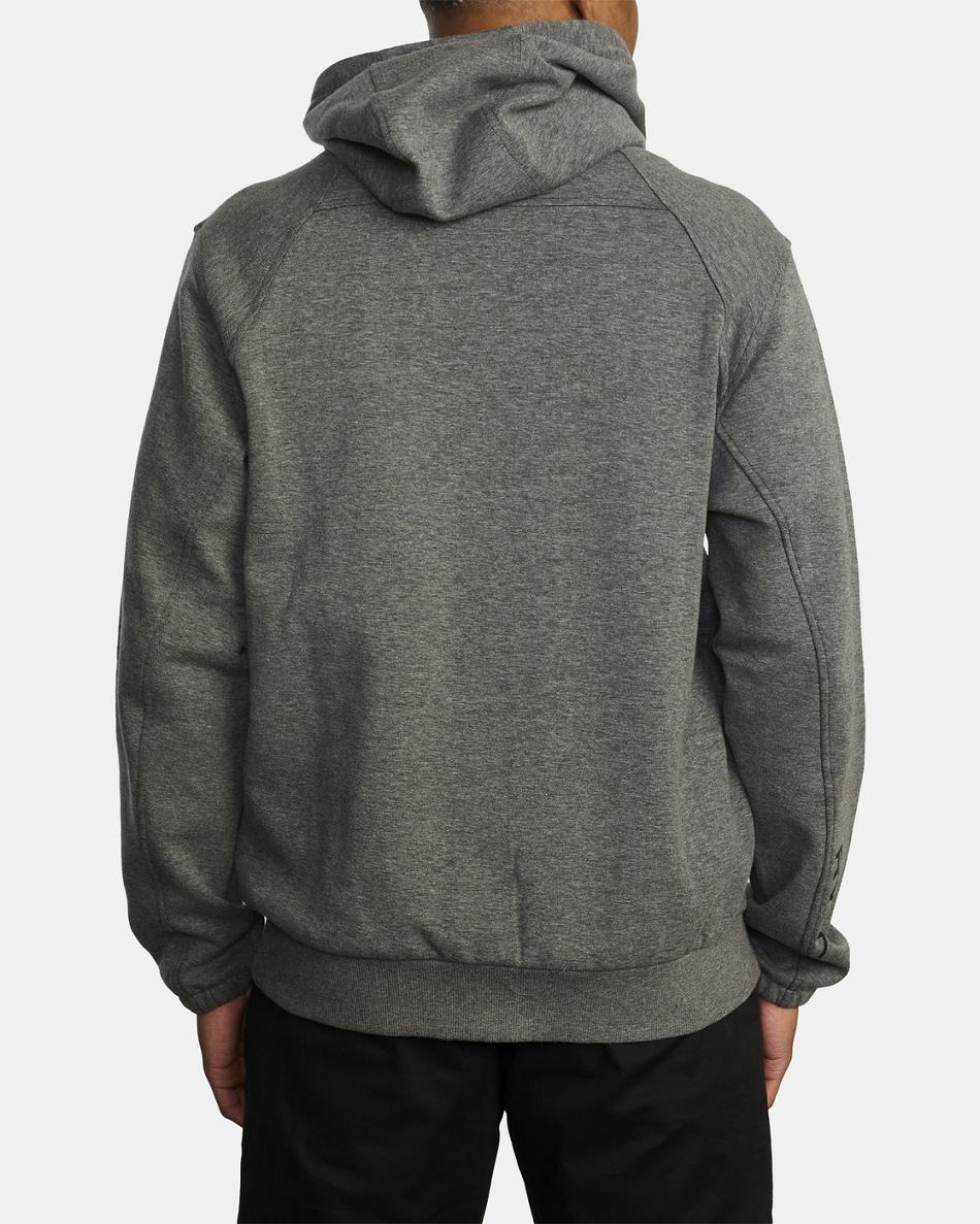 Sudadera Con Capucha Rvca Tech Zip-Up Fleece II Hombre Athletic Heather | FCOUI30391