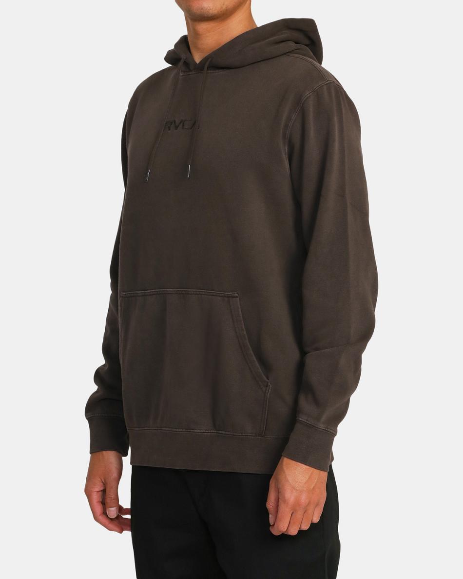 Sudadera Con Capucha Rvca Tonally Pullover Hombre Negras | COXBR78989