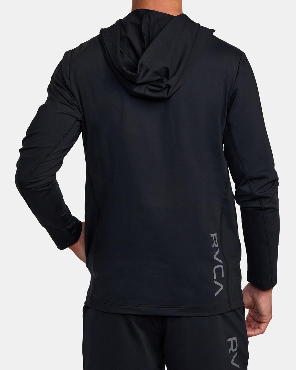 Sudadera Con Capucha Rvca Trainer Hombre Negras | ACOWC94998