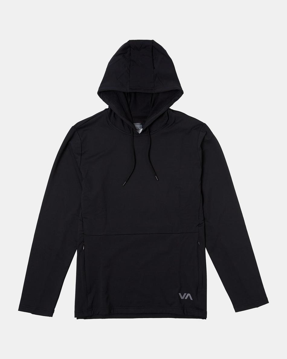 Sudadera Con Capucha Rvca Trainer Hombre Negras | ACOWC94998