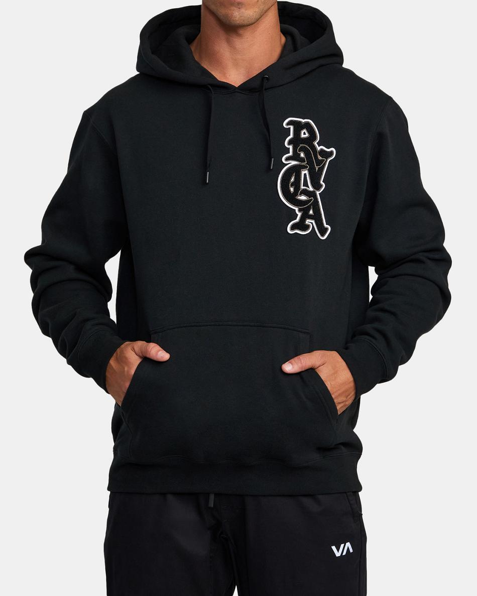 Sudadera Con Capucha Rvca VA Deporte Hombre Negras | COCVG10279