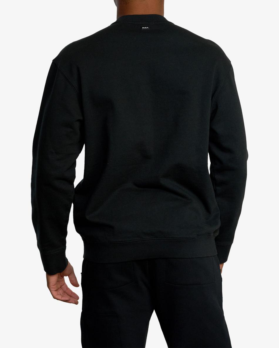 Sudadera Con Capucha Rvca VA Essential Crewneck Hombre Negras | YCOVQ11688