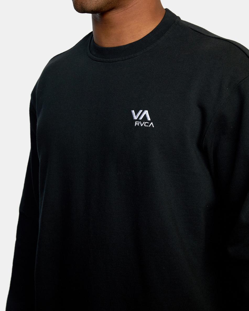 Sudadera Con Capucha Rvca VA Essential Crewneck Hombre Negras | YCOVQ11688