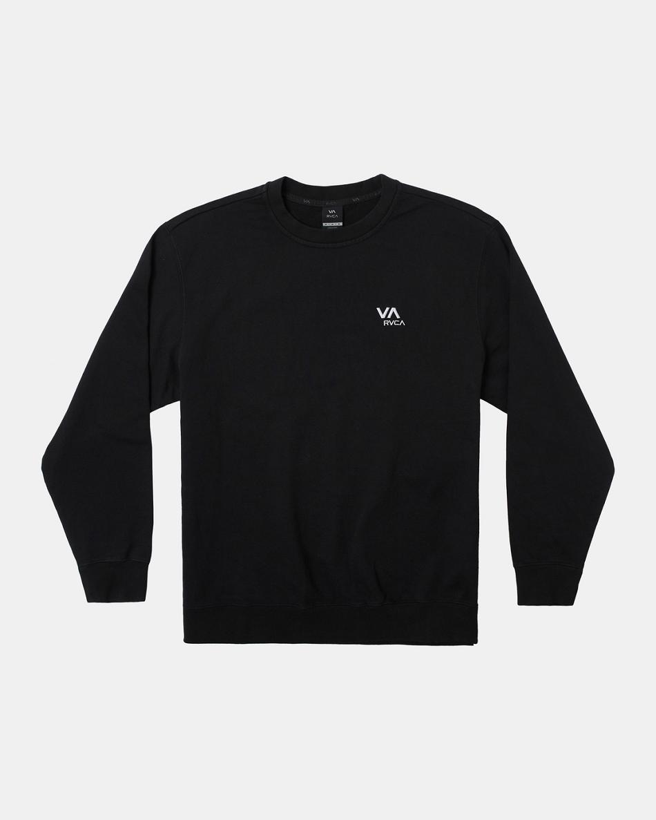 Sudadera Con Capucha Rvca VA Essential Crewneck Hombre Negras | YCOVQ11688