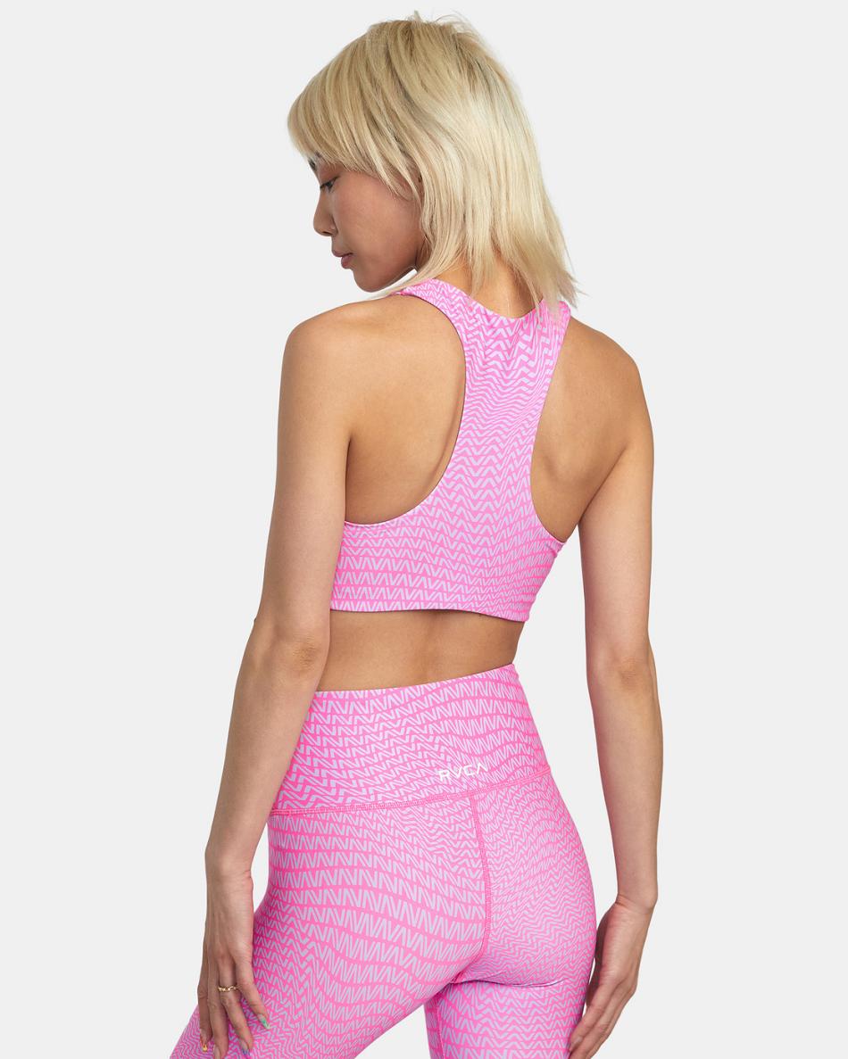 Sujetadores Deportivos Rvca VA Essential Mid Support Mujer Motif Fluro | ACOWC40416