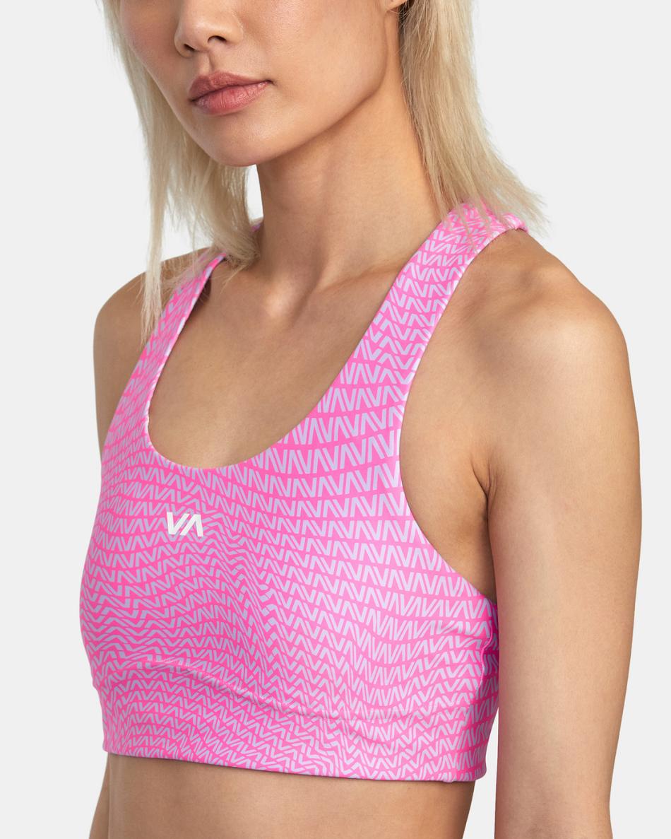 Sujetadores Deportivos Rvca VA Essential Mid Support Mujer Motif Fluro | ACOWC40416