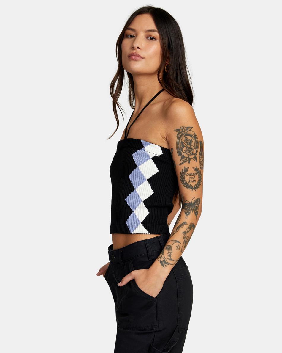 Suéteres Rvca Getting Warmer Halter Top Mujer Negras | DCOKV88481