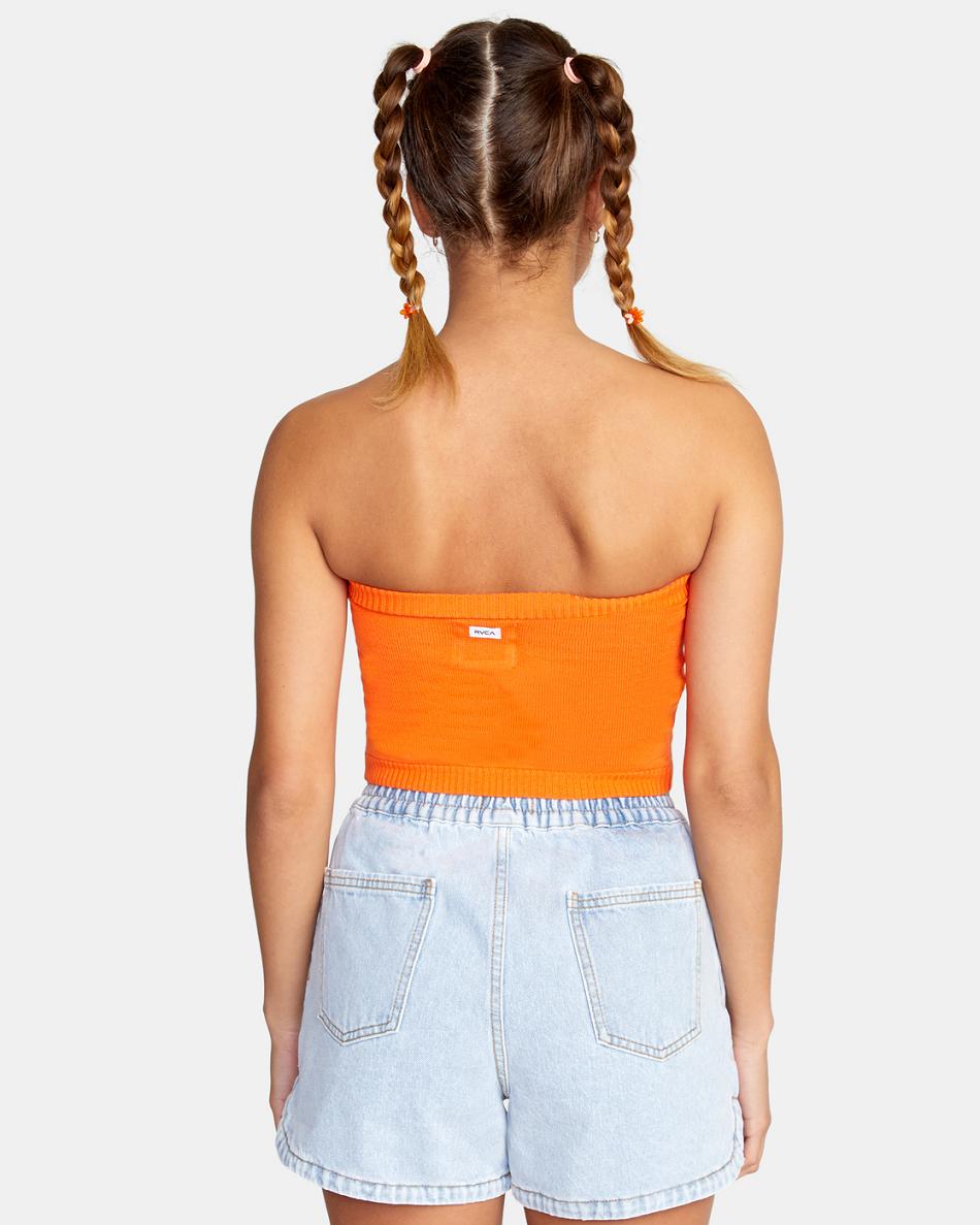 Suéteres Rvca Motives Tube Top Mujer Mandarin | FCOUI18131