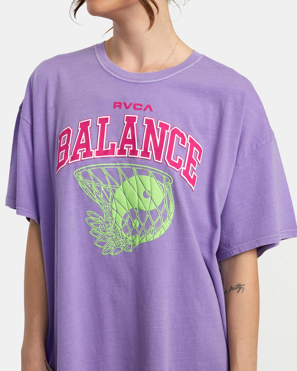 T shirts Rvca All Net Baggie Mujer Purps | ACOWC29807