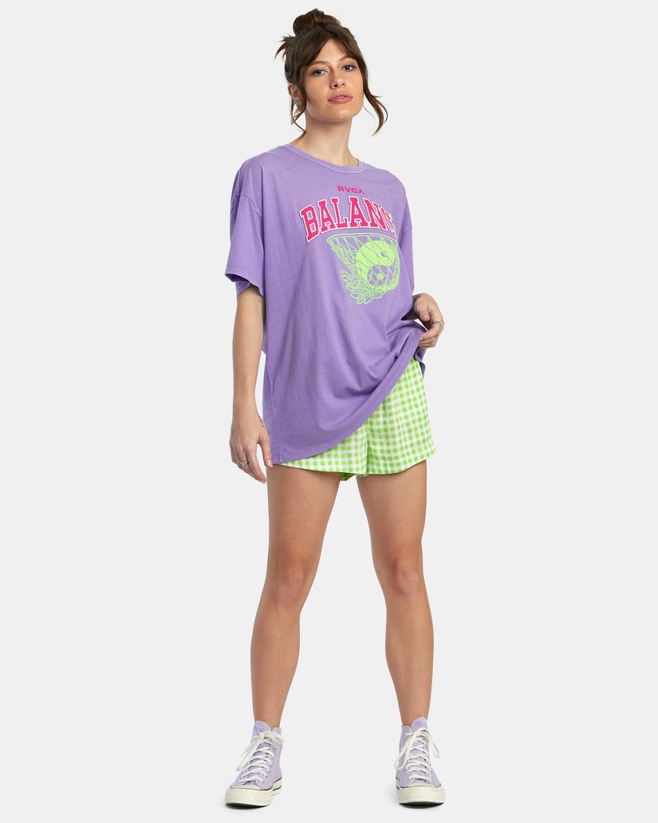 T shirts Rvca All Net Baggie Mujer Purps | ACOWC29807