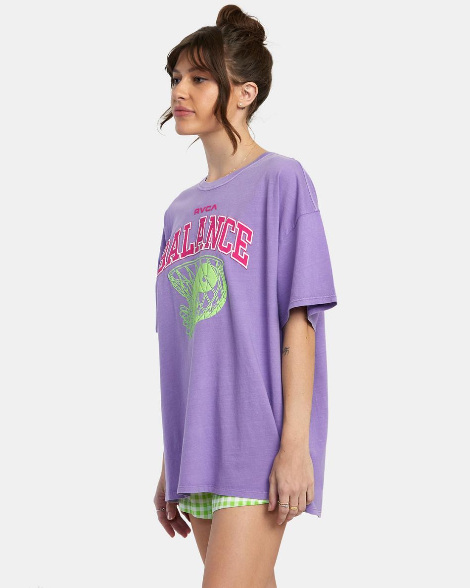 T shirts Rvca All Net Baggie Mujer Purps | ACOWC29807