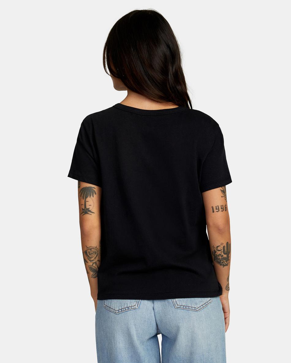 T shirts Rvca Big RVCA Mujer Negras | CODYB17718