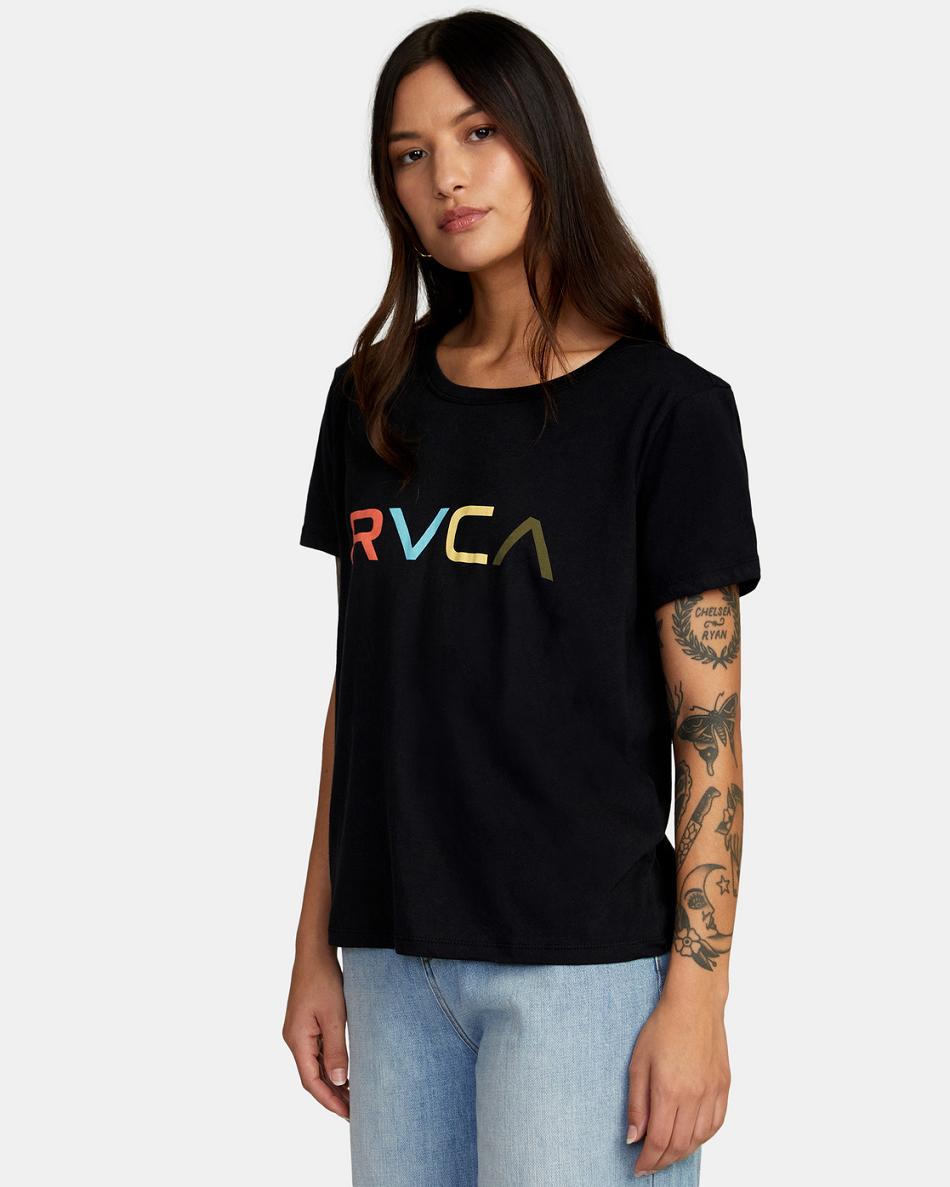 T shirts Rvca Big RVCA Mujer Negras | CODYB17718