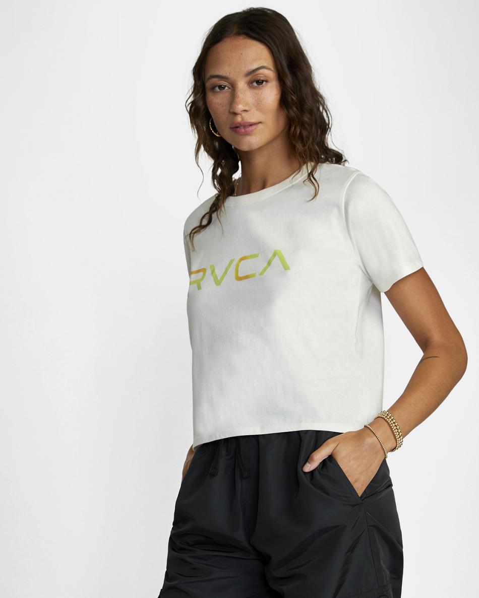 T shirts Rvca Big Radiant Boxed Mujer Blancas | CONEJ34480