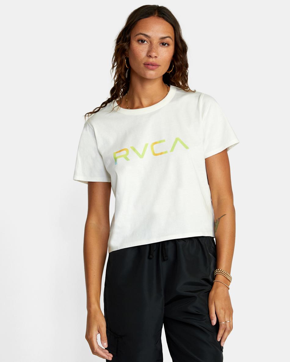 T shirts Rvca Big Radiant Boxed Mujer Blancas | CONEJ34480