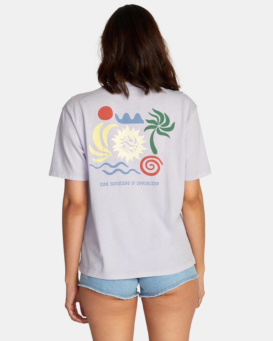 T shirts Rvca Breeze Mujer Cosmic Sky | MCOHR57815