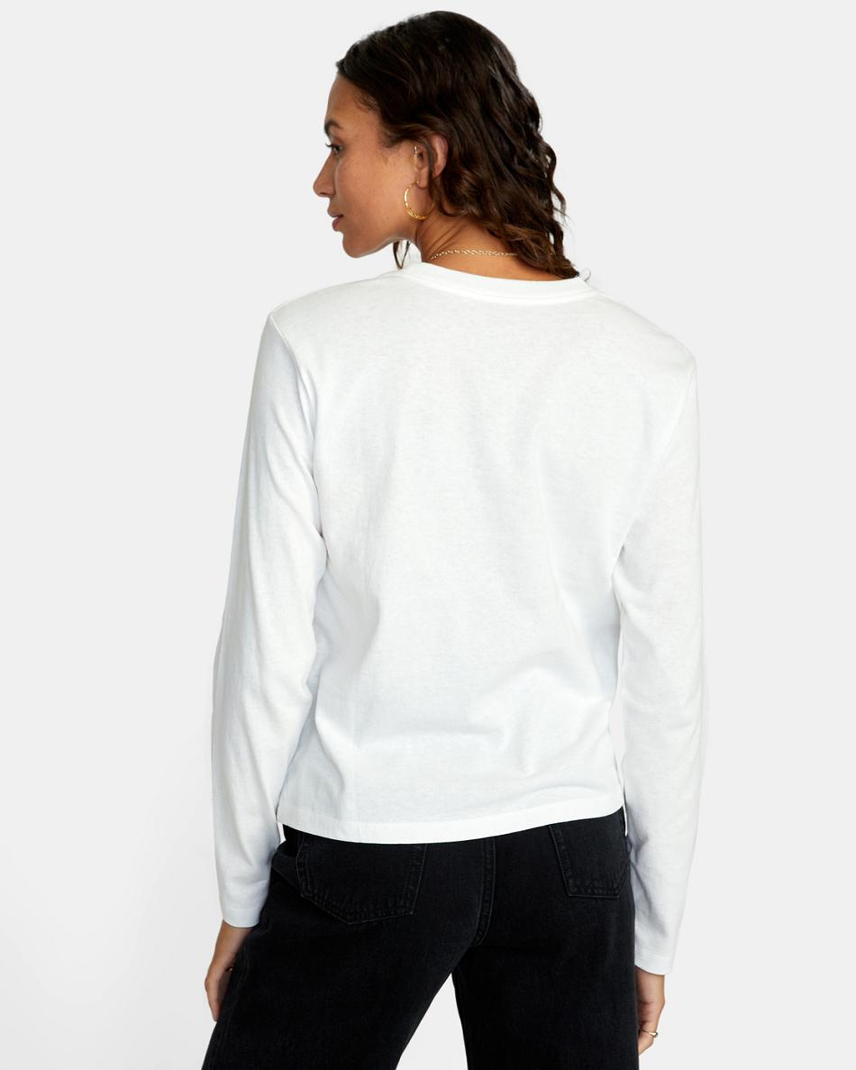 T shirts Rvca Celestial Twist Long Sleeve Mujer Blancas | CODYB45290