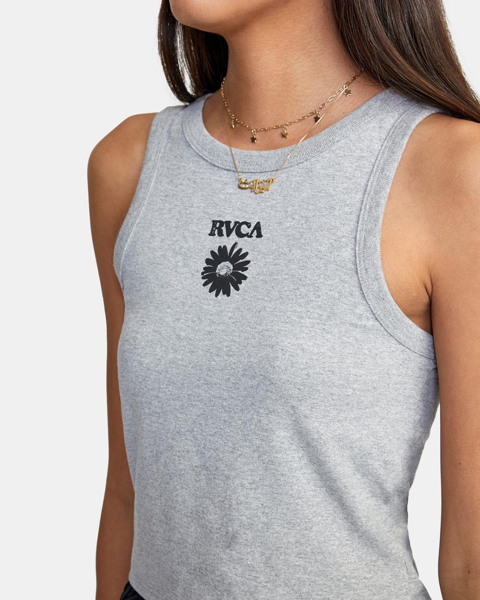 T shirts Rvca Daisy Slim Fit Tank Top Mujer Gris | COZPD38734