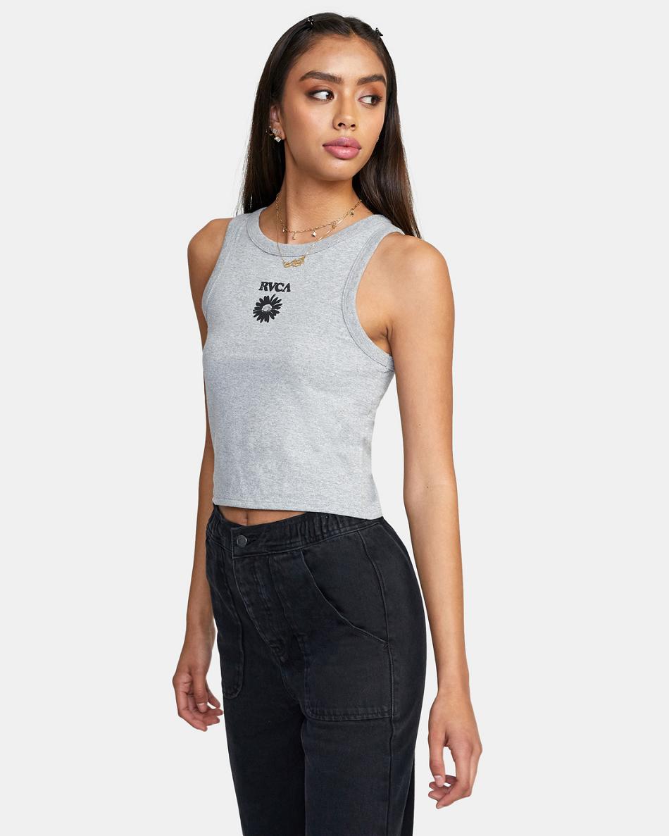 T shirts Rvca Daisy Slim Fit Tank Top Mujer Gris | COZPD38734