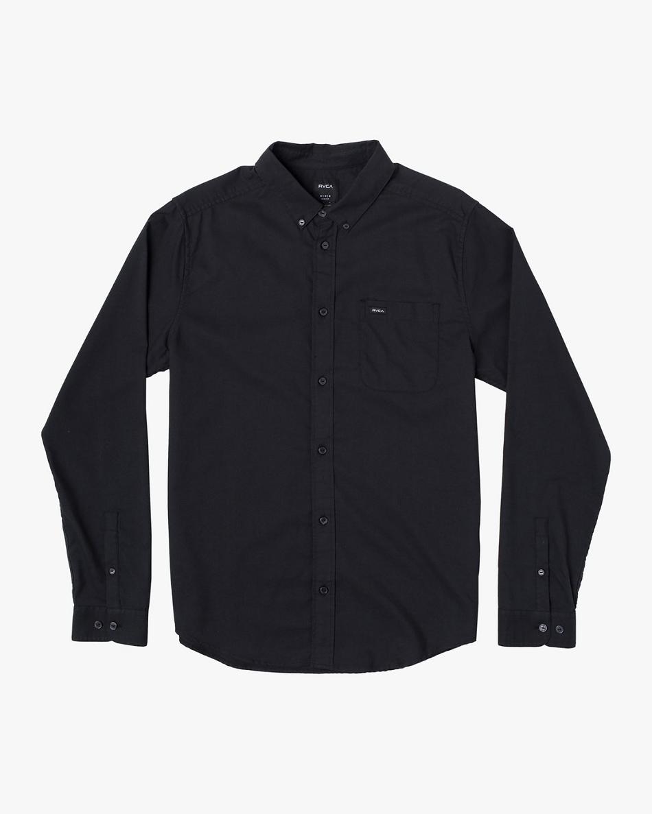 T shirts Rvca Do Stretch Long Sleeve Hombre Negras | CONEJ41340