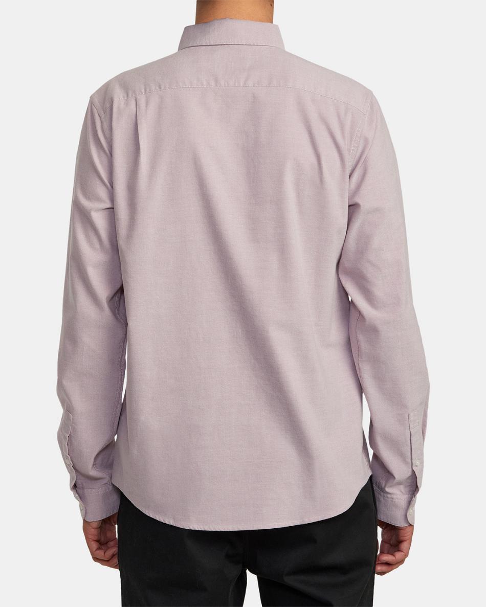 T shirts Rvca Do Stretch Long Sleeve Hombre Lavanda | ZCONQ86278