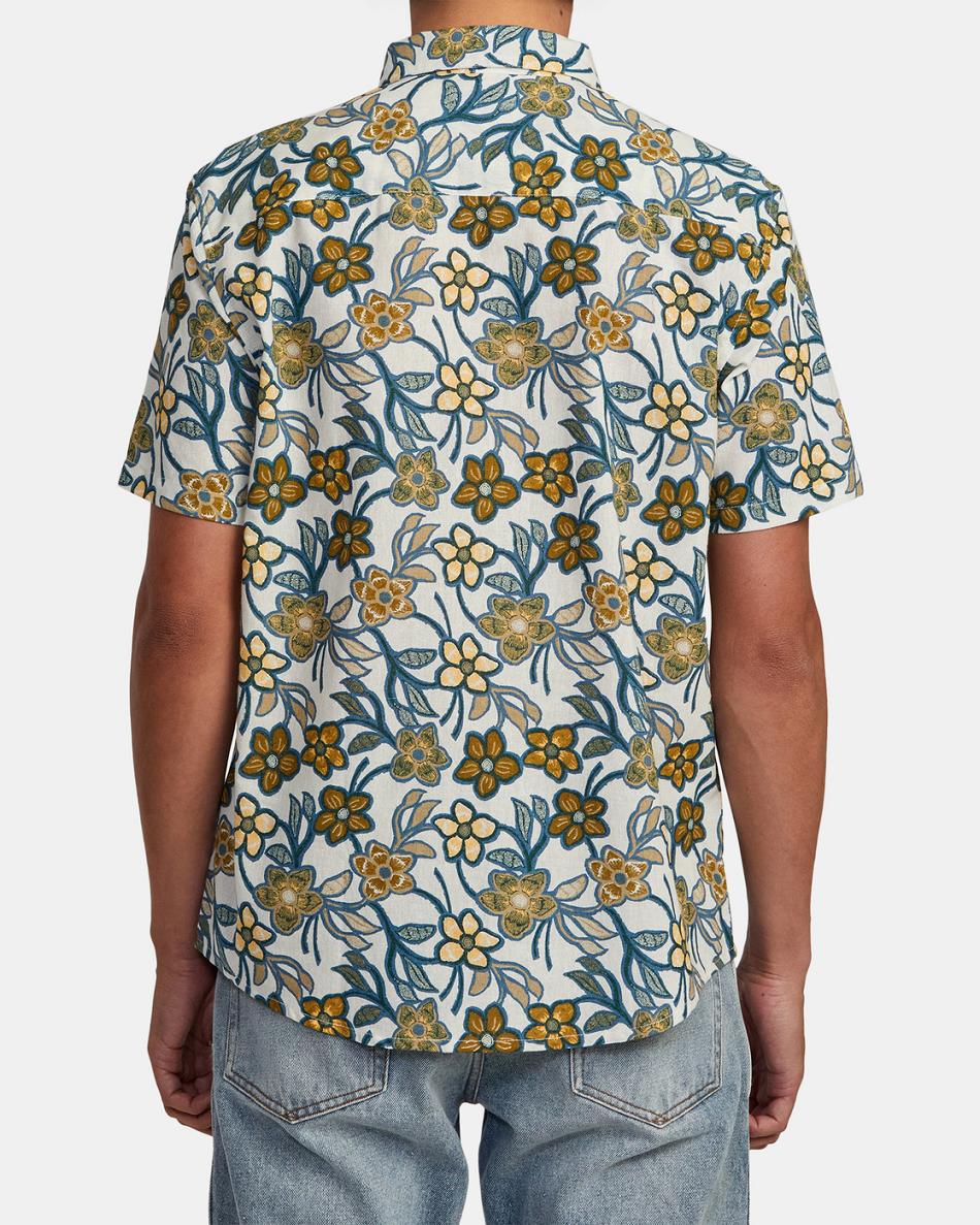 T shirts Rvca Evening Floral Hombre Plateadas | PCOER25868