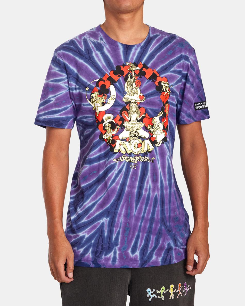 T shirts Rvca Freaktopia Alice Mujer Tie Dye | UCOTG26714