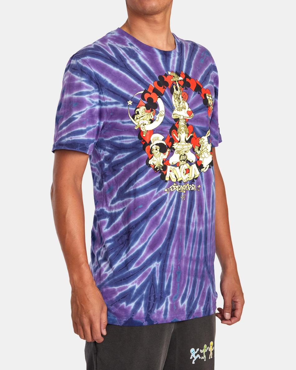 T shirts Rvca Freaktopia Alice Mujer Tie Dye | UCOTG26714