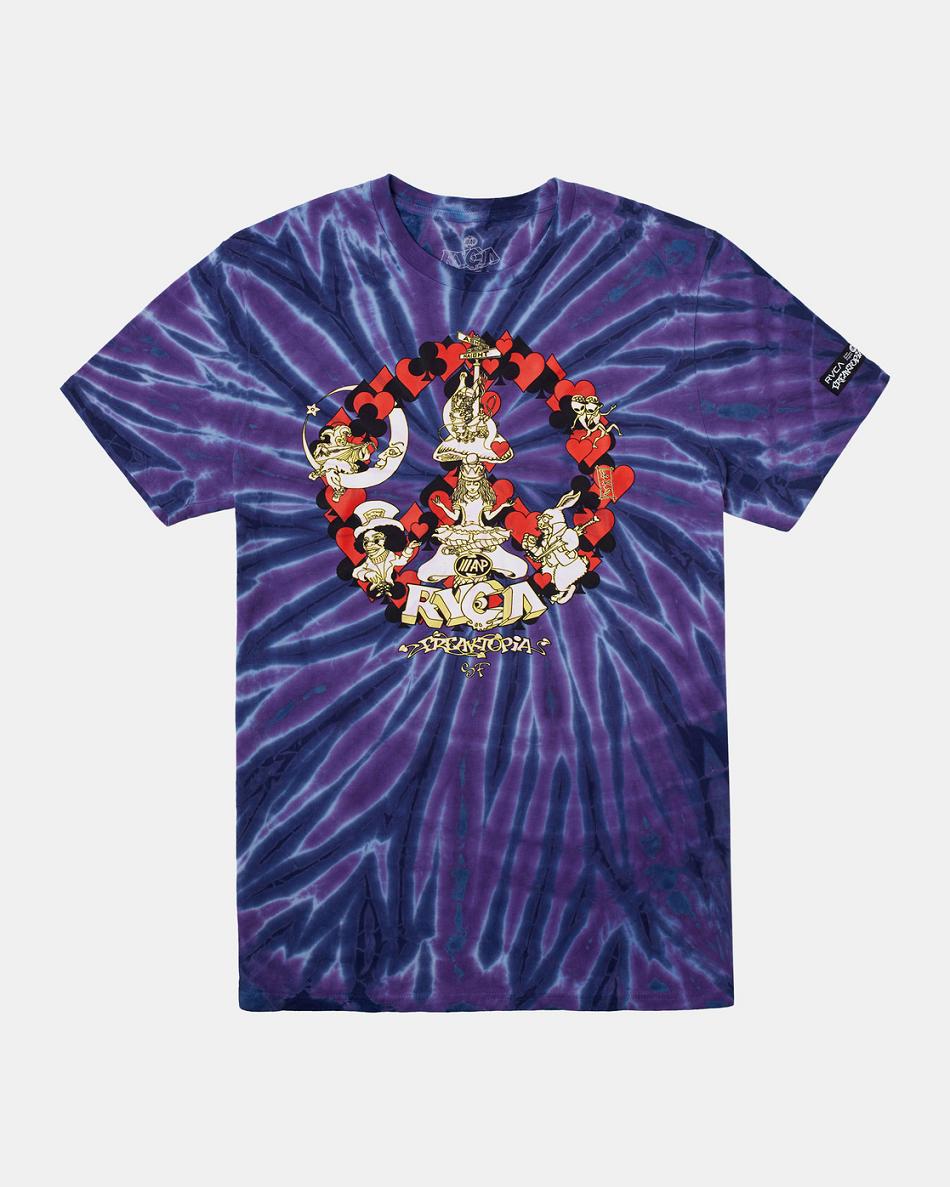 T shirts Rvca Freaktopia Alice Mujer Tie Dye | UCOTG26714