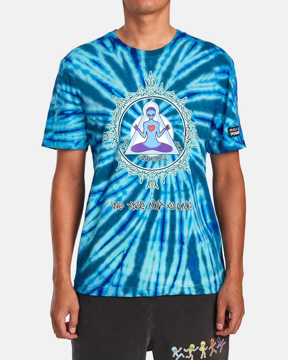 T shirts Rvca Freaktopia We Are Not Alone Mujer Tie Dye | PCOER39342