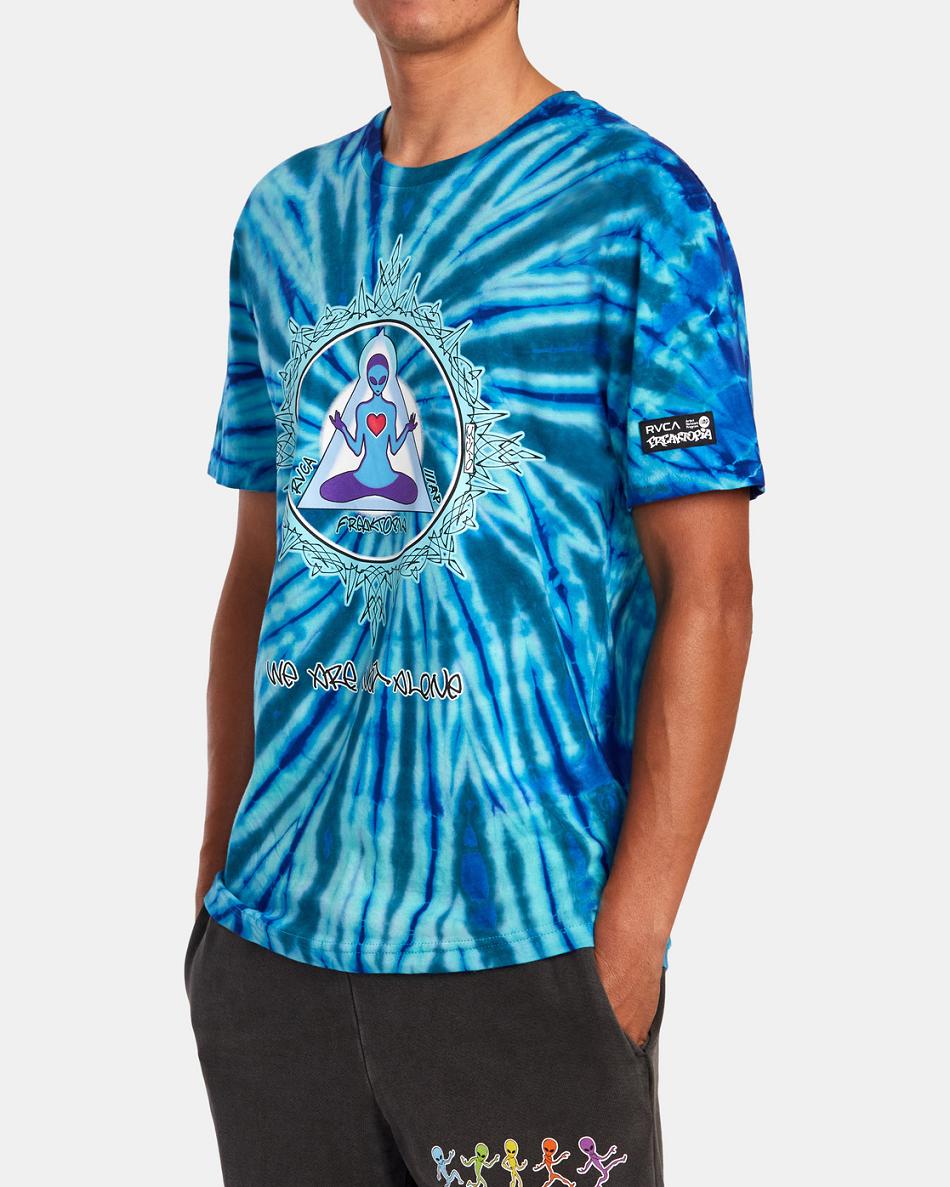 T shirts Rvca Freaktopia We Are Not Alone Mujer Tie Dye | PCOER39342