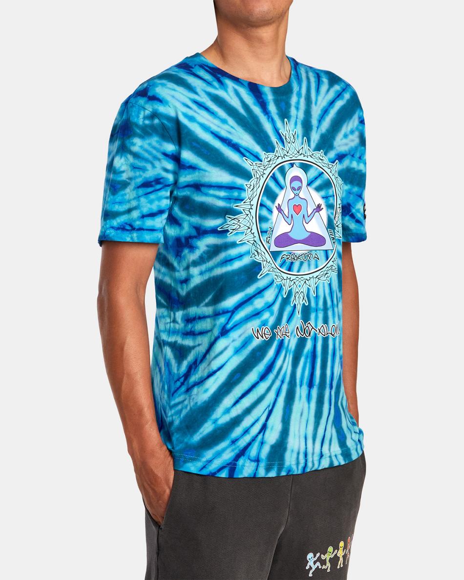 T shirts Rvca Freaktopia We Are Not Alone Mujer Tie Dye | PCOER39342