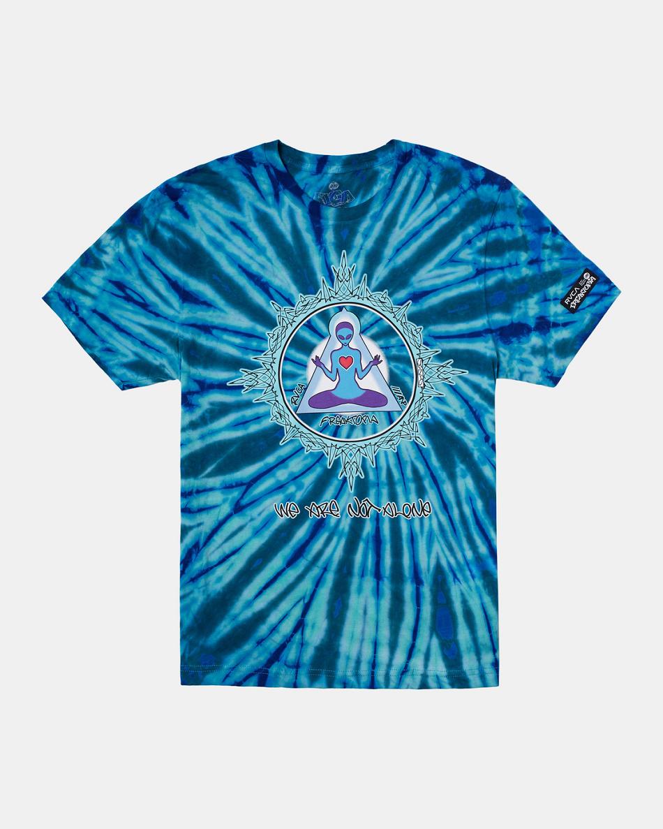 T shirts Rvca Freaktopia We Are Not Alone Mujer Tie Dye | PCOER39342