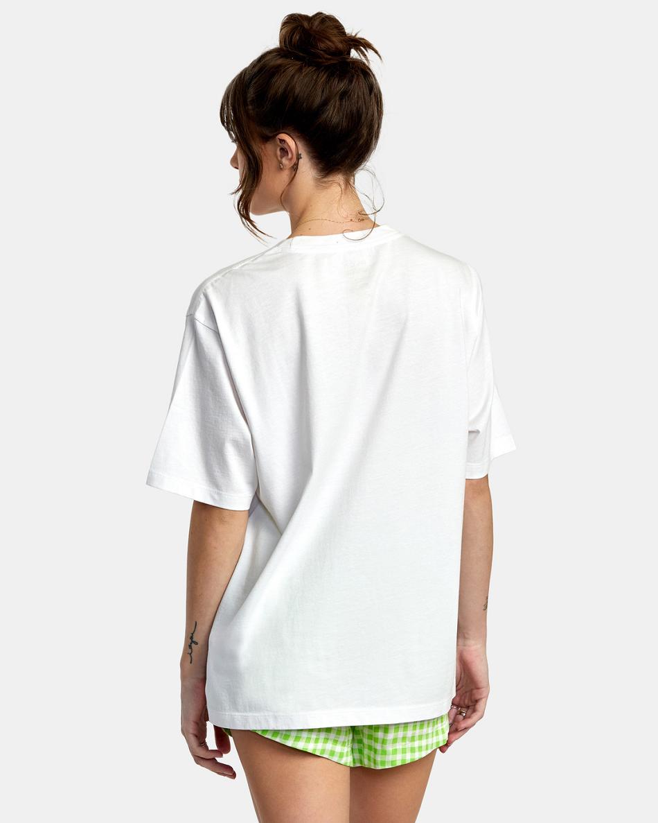 T shirts Rvca Good Grow Anyday Mujer Blancas | ACODF54859