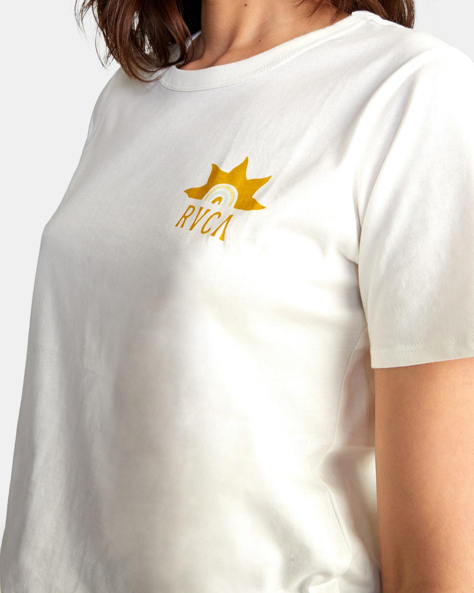 T shirts Rvca Hawaii Sunrise Boxy Mujer Blancas | LCOSX74604