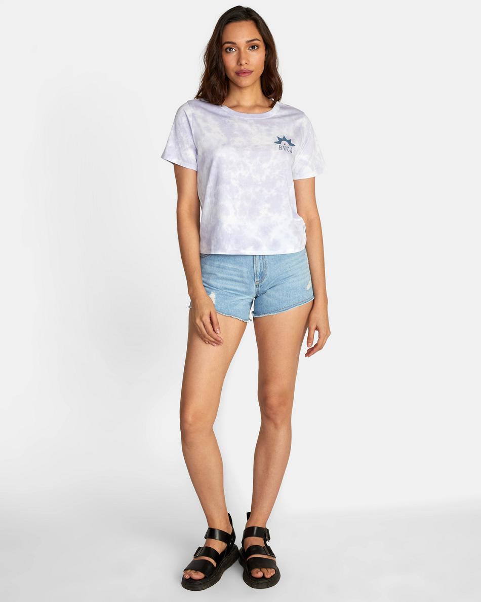 T shirts Rvca Hawaii Sunrise Boxy Mujer Skyway | XCOBH32765