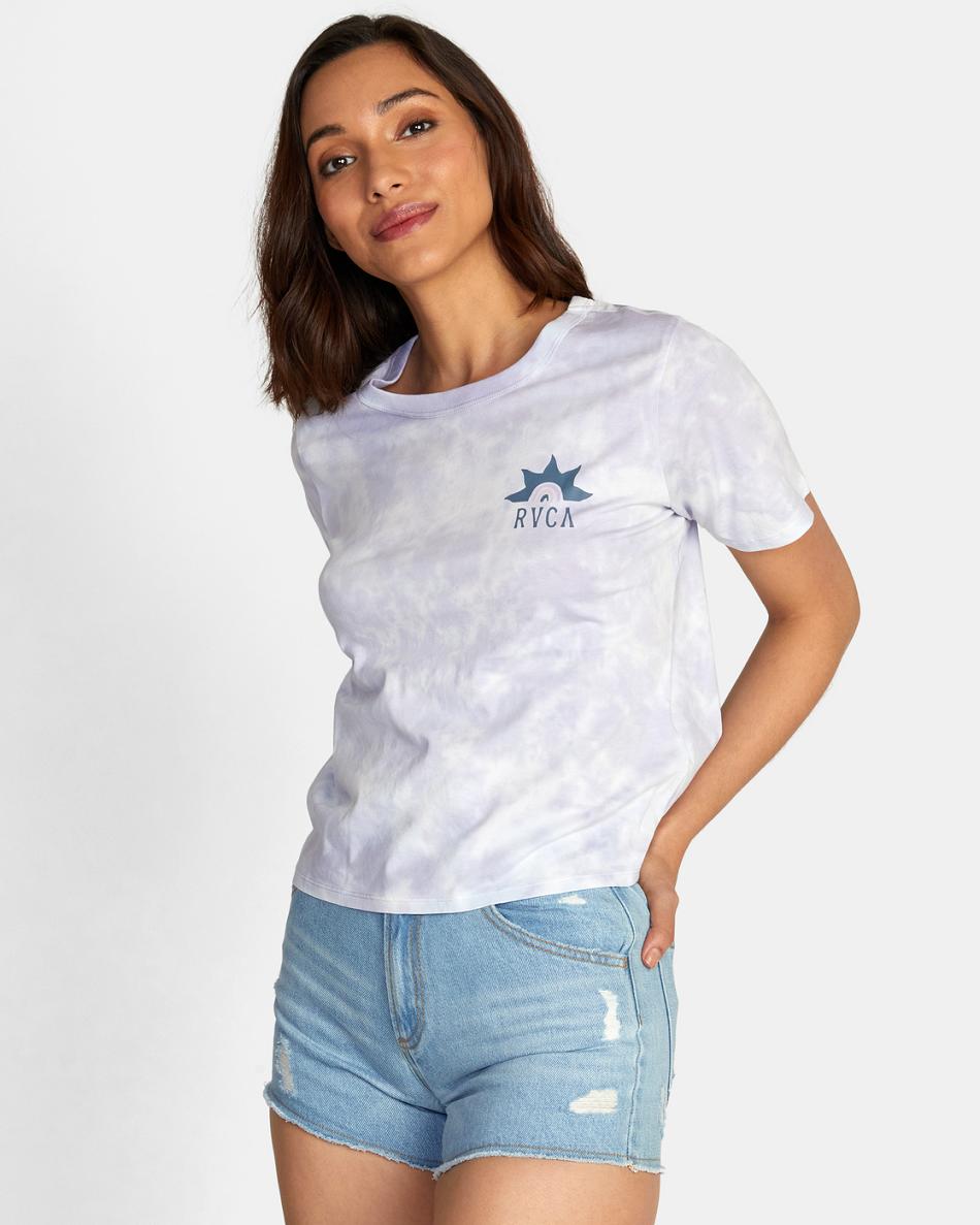 T shirts Rvca Hawaii Sunrise Boxy Mujer Skyway | XCOBH32765