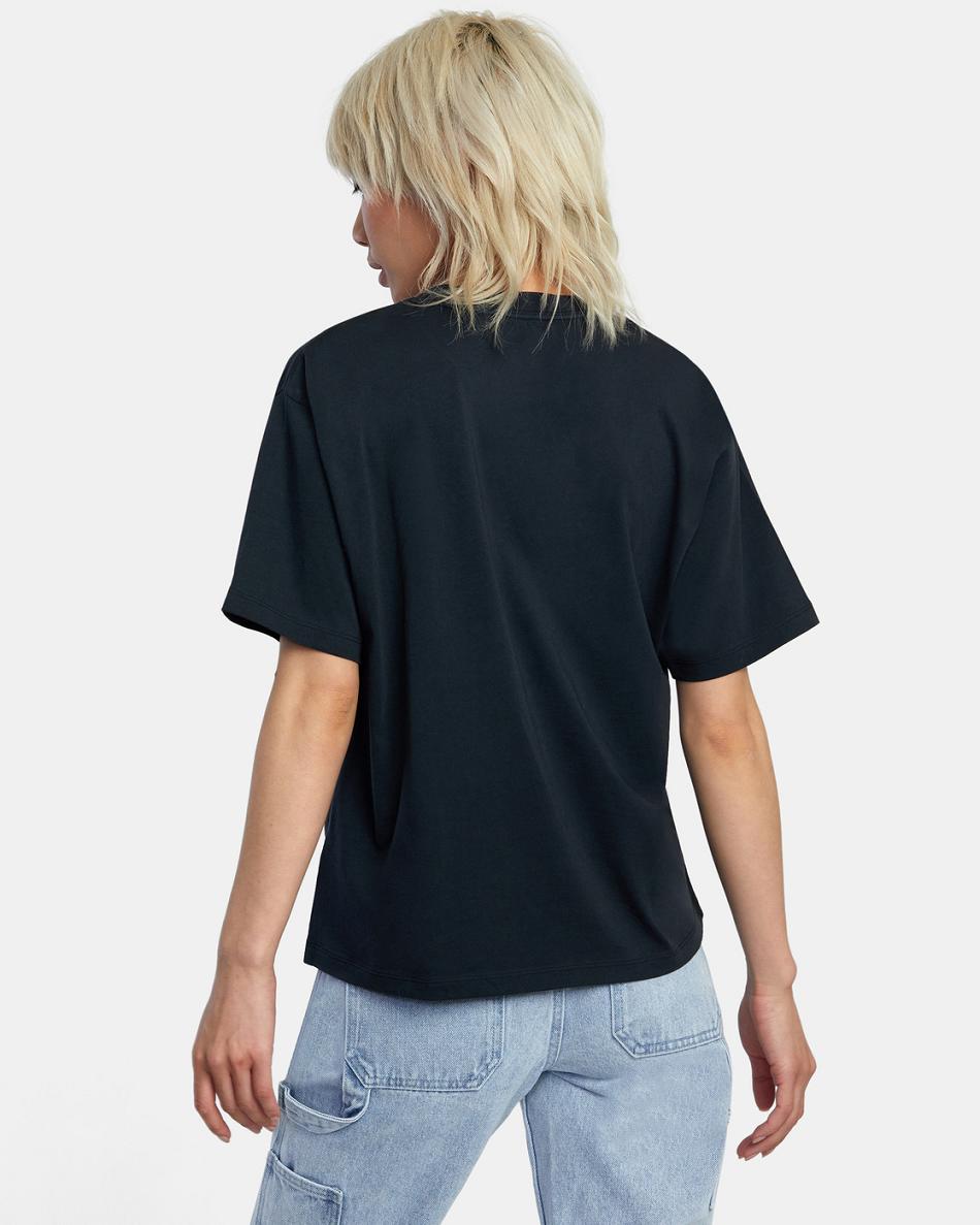 T shirts Rvca Jesse Brown Shapes Anyday Mujer Negras | ACOWC57055