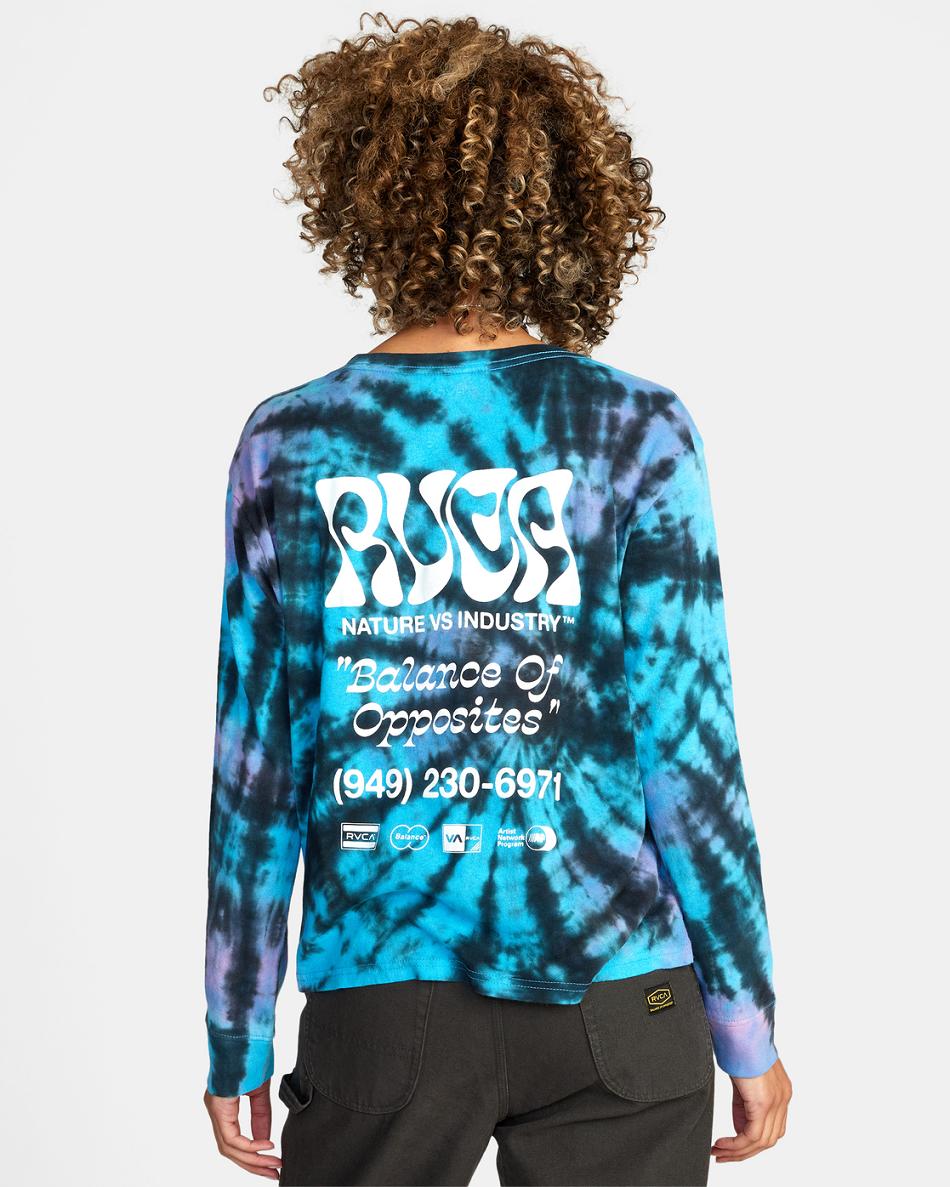 T shirts Rvca Local Biz Long Sleeve Tie-Dye Mujer Tie Dye | CODYB29063