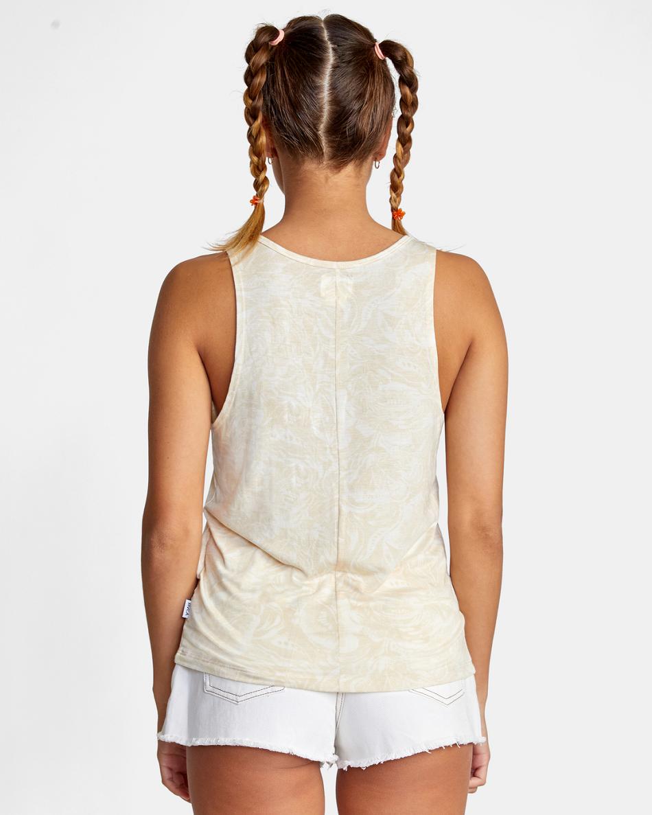 T shirts Rvca Minted Tank Top Mujer Creme | BCOSO72871