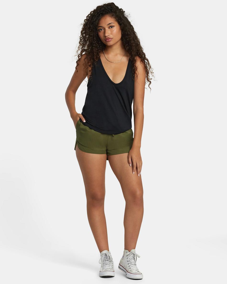 T shirts Rvca Minted Tank Top Mujer Negras | FCOUI35124