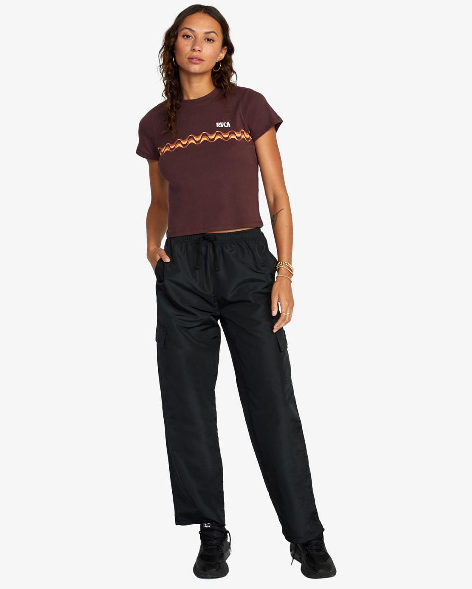 T shirts Rvca Optics Baby Mujer Espresso | UCOTG73779