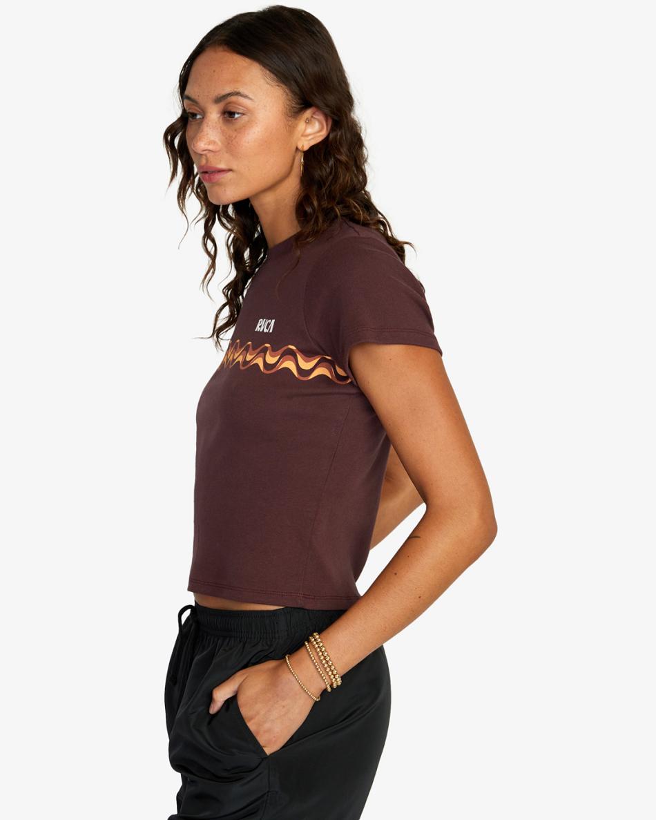 T shirts Rvca Optics Baby Mujer Espresso | UCOTG73779