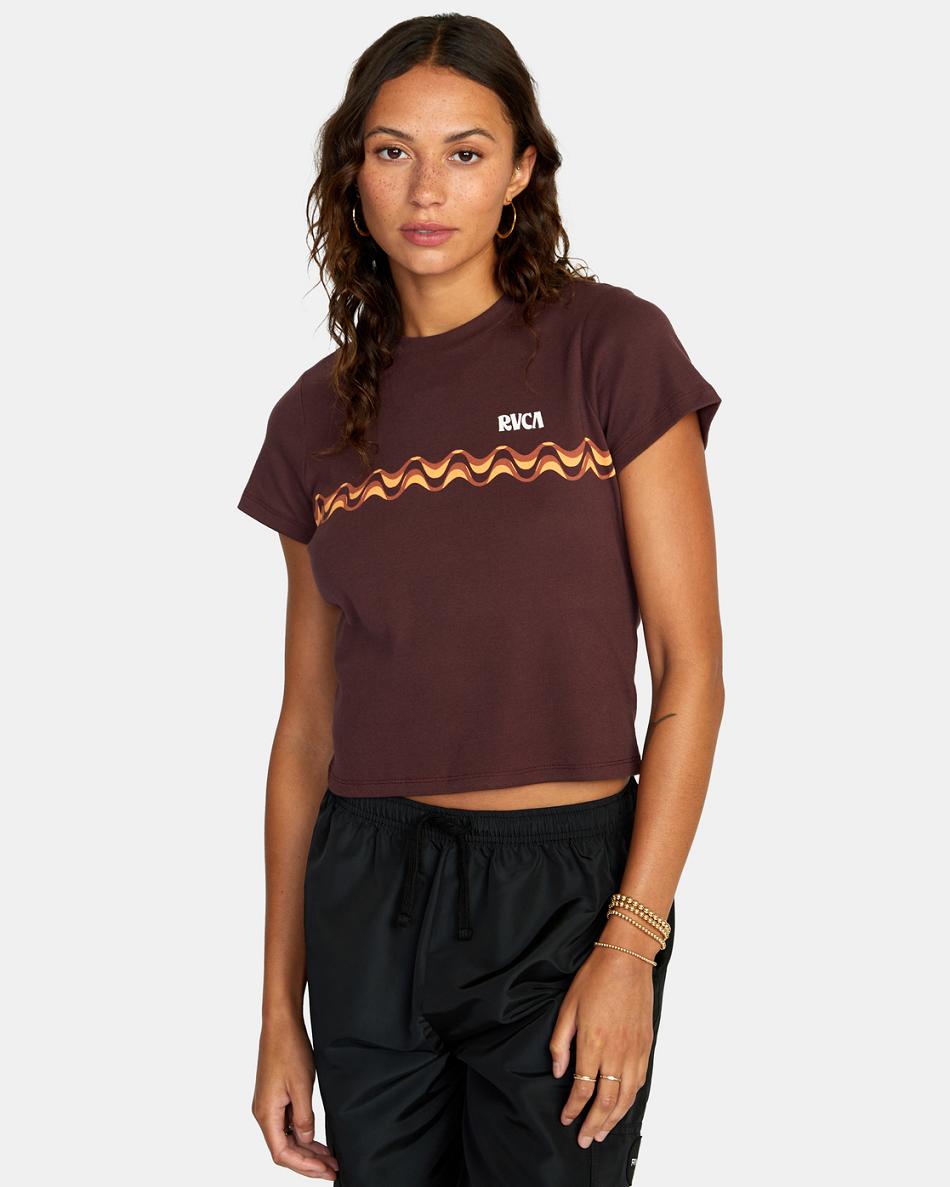 T shirts Rvca Optics Baby Mujer Espresso | UCOTG73779